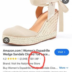 8.5 Blue ankle wrap up shoe. New.